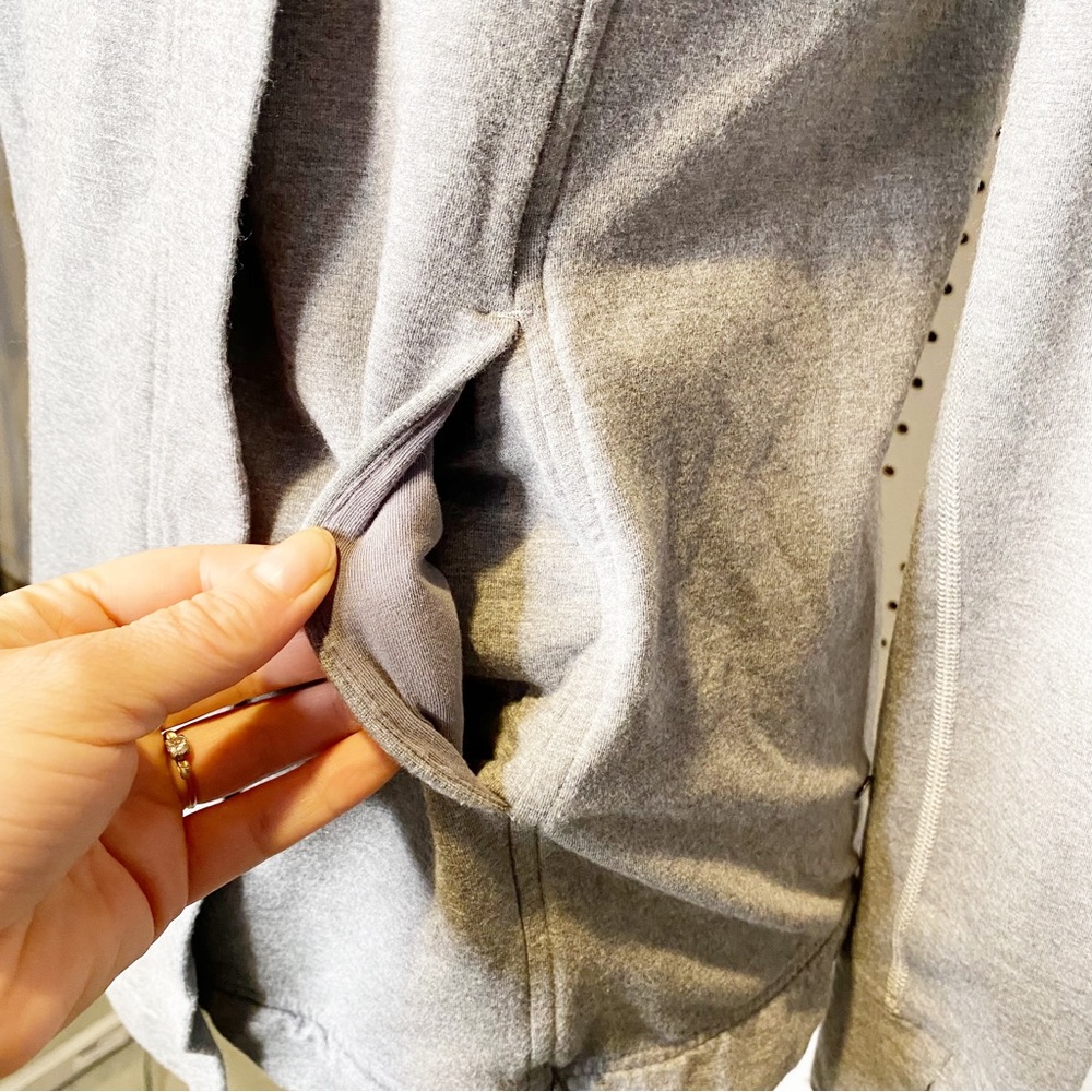 Lululemon | Coast Wrap Open‎ Front Cardigan in Heathered Mod Medium Grey Sz. 4 - Picture 10 of 16